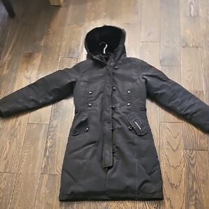 Canada Goose Black Hooded Coat